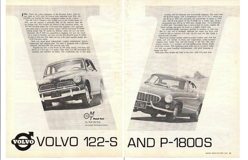 1964 volvo 122 and - 122-s, p-1800s