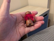 Vintage Viking Teak Wood Figure Danish Folk Art Nordic Scandinavian Handmade