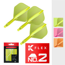 K flex K Flex Integrated Dart Stems and Flights Set No2 Neon