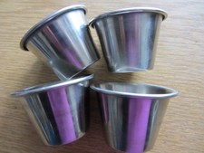 4 x Straight Sided Dariole Moulds 6cm x 4cm x 3.5cm