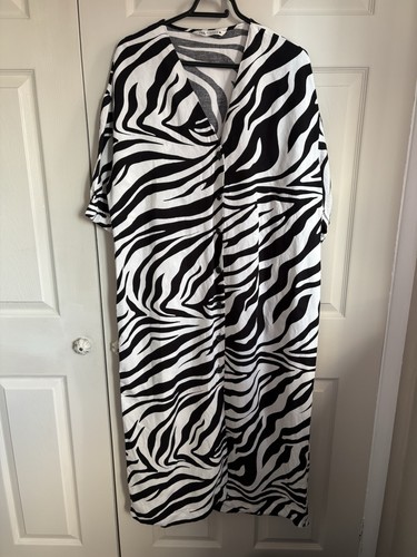 Zara black white linen - zara,