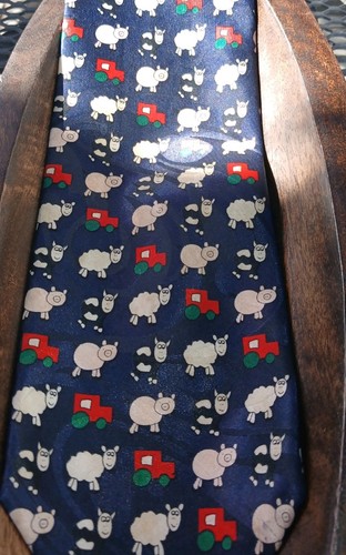 Vintage farmyard silk - vintage, tie