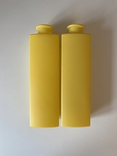 Rare 2x Art Glass Vintage IKEA Somrig Bud Vases Yellow Flowers 1990s