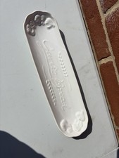 Rayware Garlic Bread Serving Dish White Embossed 14”