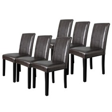 Set of 6 Leather Dining Room