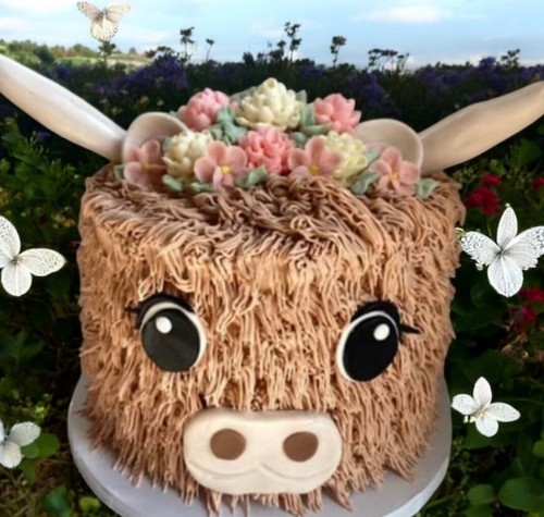 Edible handmade highland cow - edible,