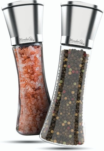 Salt and pepper grinder set - and,