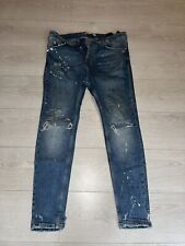 MENS ZARA STONEWASHED BLUE SLIM DENIM JEANS EUR 42
