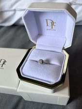 Engagement Ring VS2 Prong Setting Halo 0.4 Carat Size N 1/2 Lab Diamond Created