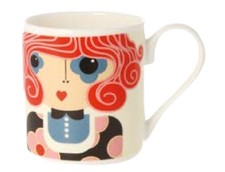 Orla Kiely Dee Dee Mug Red