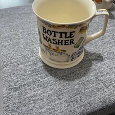 Past Times Fine Bone China  Funny BOTTLE WASHER mug, used  as  a display