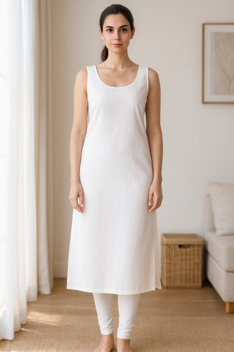 Ladies full length cotton slip - full,