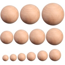 Natural Plain Wooden Craft Balls Beads WITH NO HOLE. SIZE from 6mm -55mm DIY