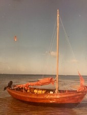Day boat in polished mahogany