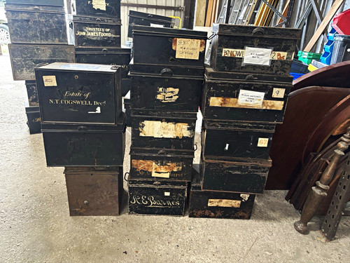 Antique deposit boxes - antique,