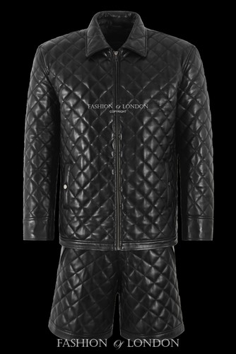 Men quilted leather jacket - men’s,