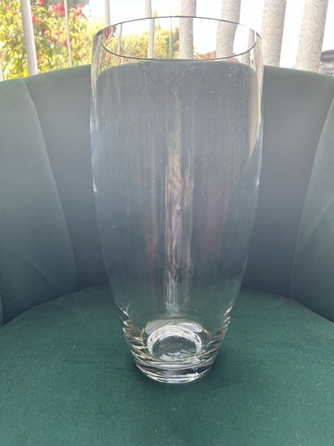 Glass flower vase 32cm - glass,