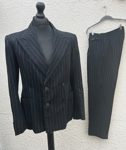 Men 1940 demob black wool - black,