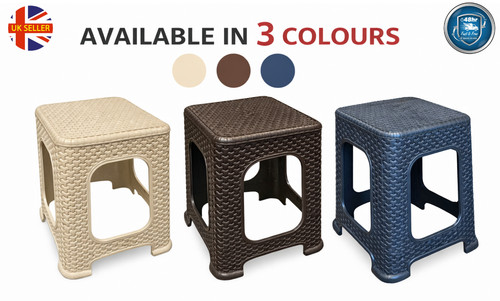 Plastic rattan stool - plastic,