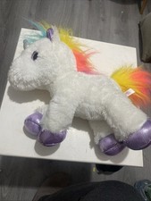 Plush Sparkle Tales Rainbow Unicorn Big Eyes Soft Toy Stuffed Animal 34