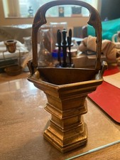 Brass holy water font - water, french?