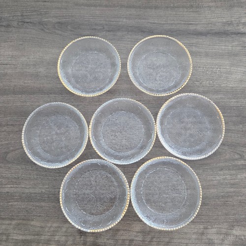 Glass coasters clear gold - coasters,