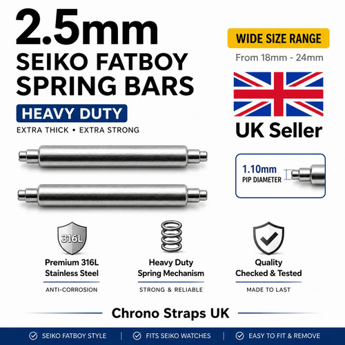 5mm seiko fatboy spring bars - seiko,