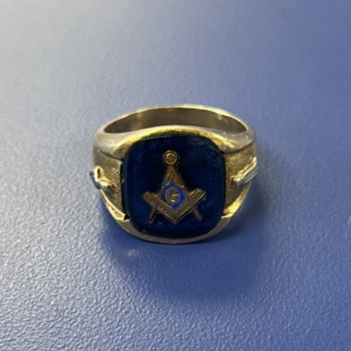 Vintage 10k yellow gold - gold,, blue