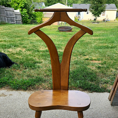 Wood valet butler chair - wood,