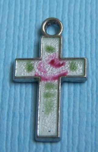 Vintage enamel cross - , with