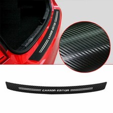 4D Carbon Fiber Rear Trunk Bumper Guard Protector Trim Sticker Car Accessories