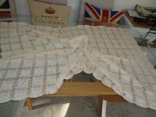 Vintage handmade cotton lace - vintage,