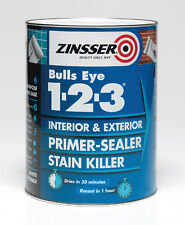 Zinsser - 123 Bulls Eye Primer / Sealer Paint 500ml White