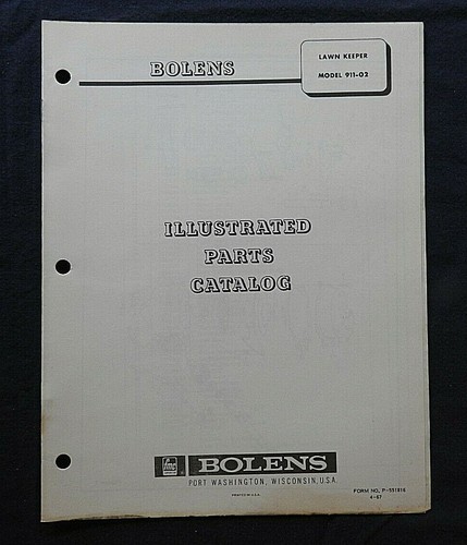 1967 bolens model 911 lawn - bolens,