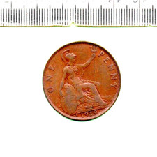 1919 KN KING GEORGE V GENUINE ROYAL MINT FINE+ BRONZE PENNY (2560)