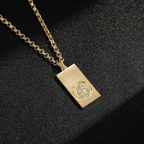 Gold filled st christopher - gold,