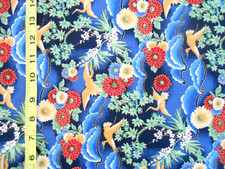 FABRIC - ORIENTAL CRANES AND