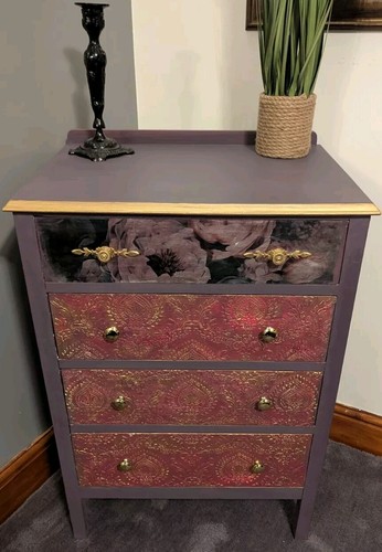 Hand painted upcycled - hand-painted, vintage