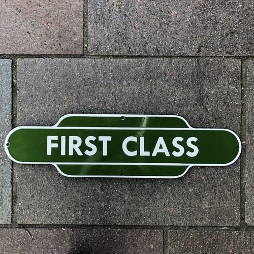 First class enamel sign - first,
