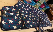 Rhinegold Stable Rug Blue with Stars Mediumweight 7ft (HAP)