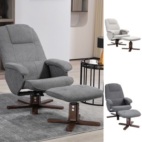 Linen feel fabric recliner - linen-feel,