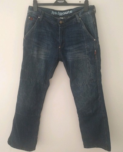 Red route motorbike jeans - red, size