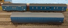 Rake of Three Mixed end of life prewar parcel vans in weathered BR Blue