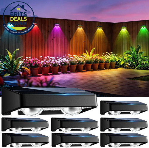 Solar fence lights outdoor - solar, 8