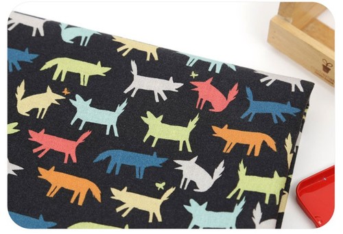 Simple wolf pattern fabric - simple,