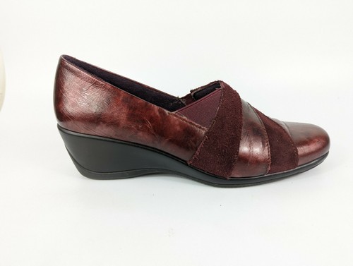 Pitillos red leather - pitillos, wedge