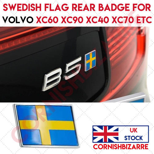Swedish flag silver rear - swedish,