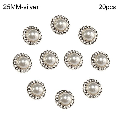 Decoration button metal pearl - decoration,