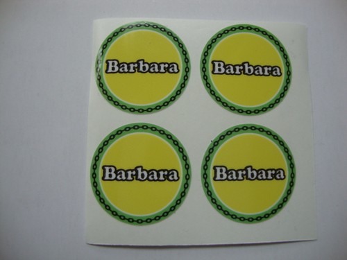 Barbara lawn bowls stickers - barbara,