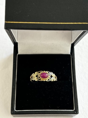 Vintage 9ct yellow gold ruby - 9ct,